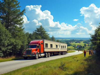 Relocating mobile home