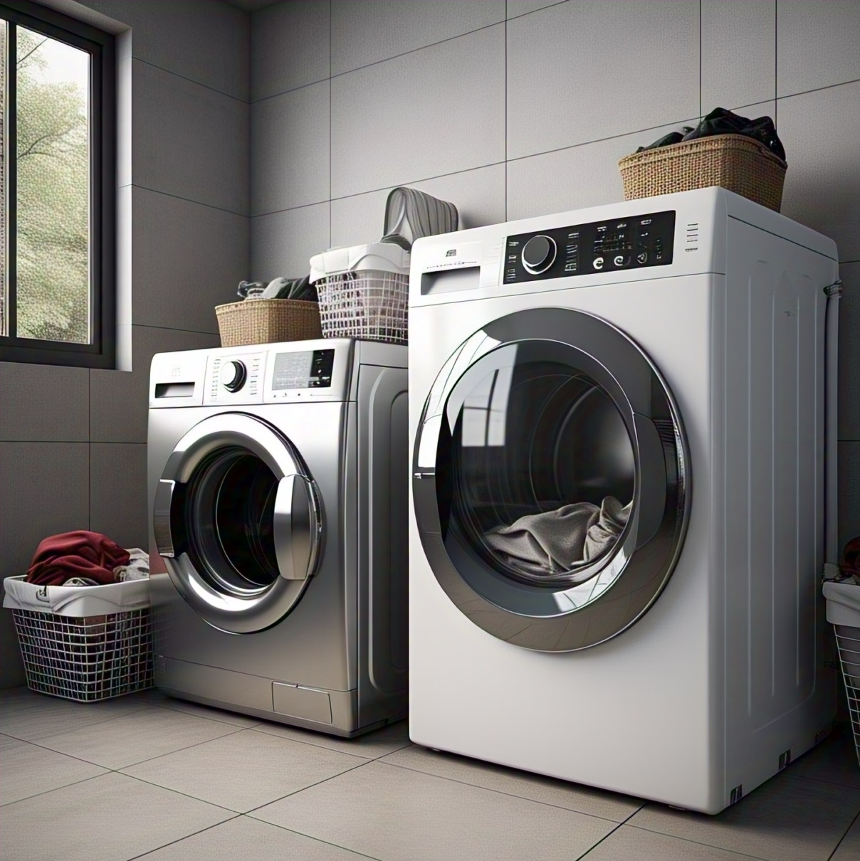 Washer and dryer