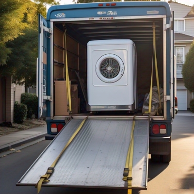 Washing machine on truck